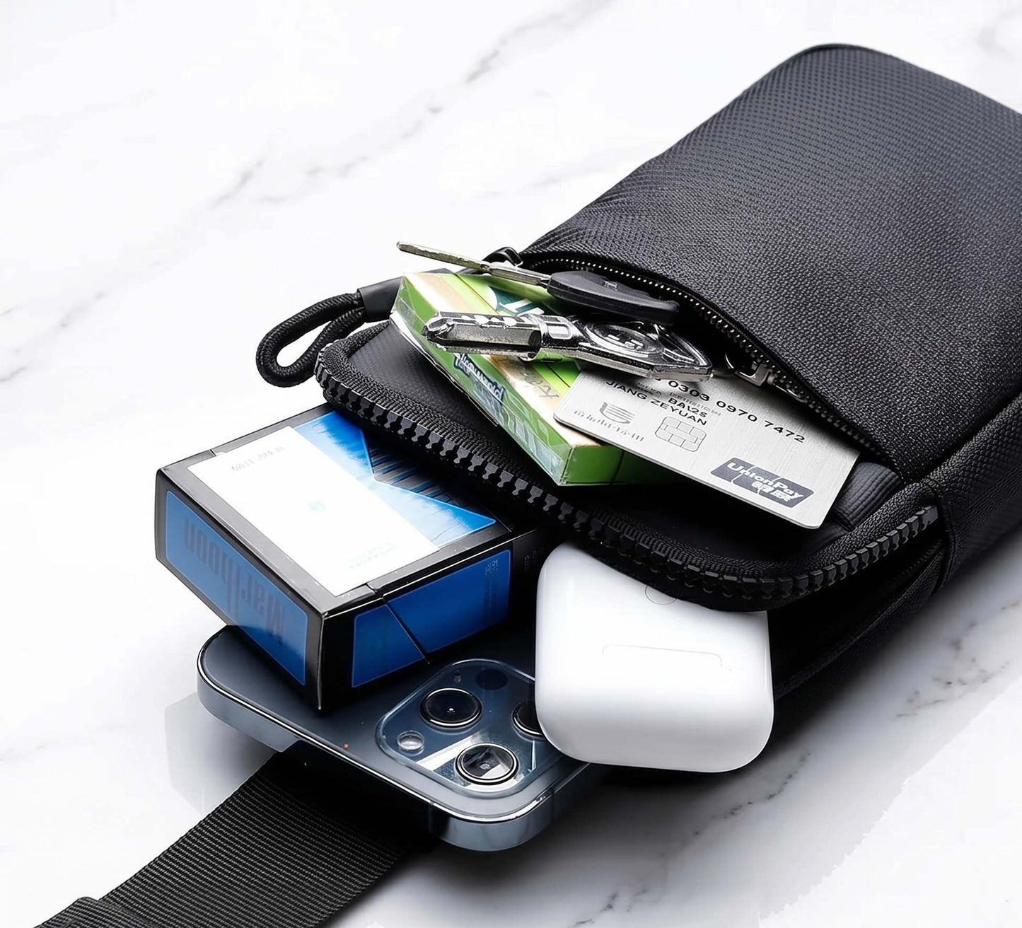 Anti-Theft Crossbody Travel Sling Bag - RFID Blocking & Weatherproof