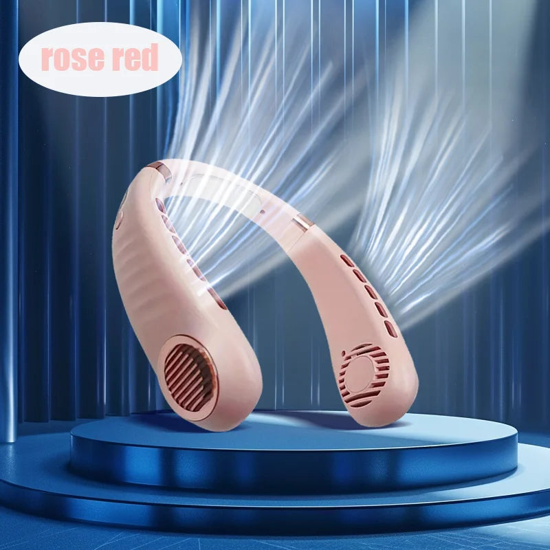 Portable Neck Fan – 5-Speed Hands-Free Cooling - USB Rechargeable & Fast Charging