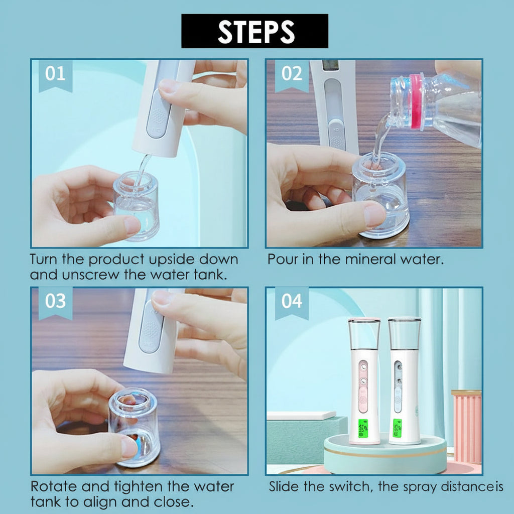 Double Ultrasonic Nano Facial Sprayer & Mister