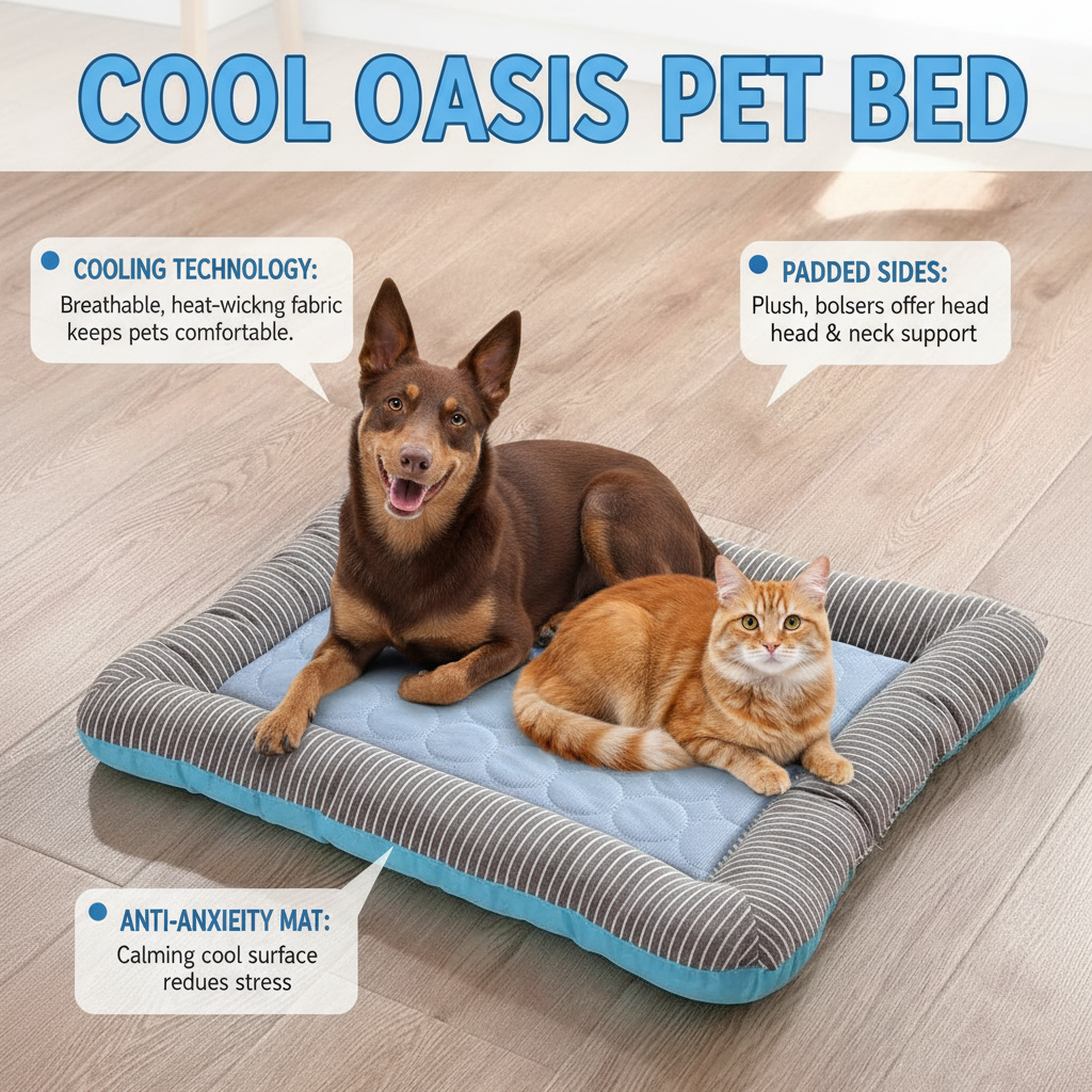 Plush Ice Silk Pet Cooling Anti-Anxiety Mat