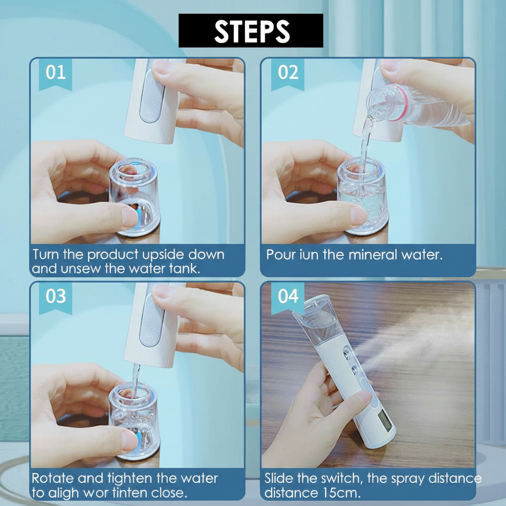 Double Ultrasonic Nano Facial Sprayer & Mister