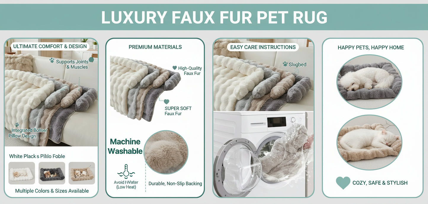 Waterproof Faux Fur Pet Rug