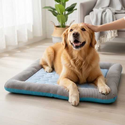 Plush Ice Silk Pet Cooling Anti-Anxiety Mat