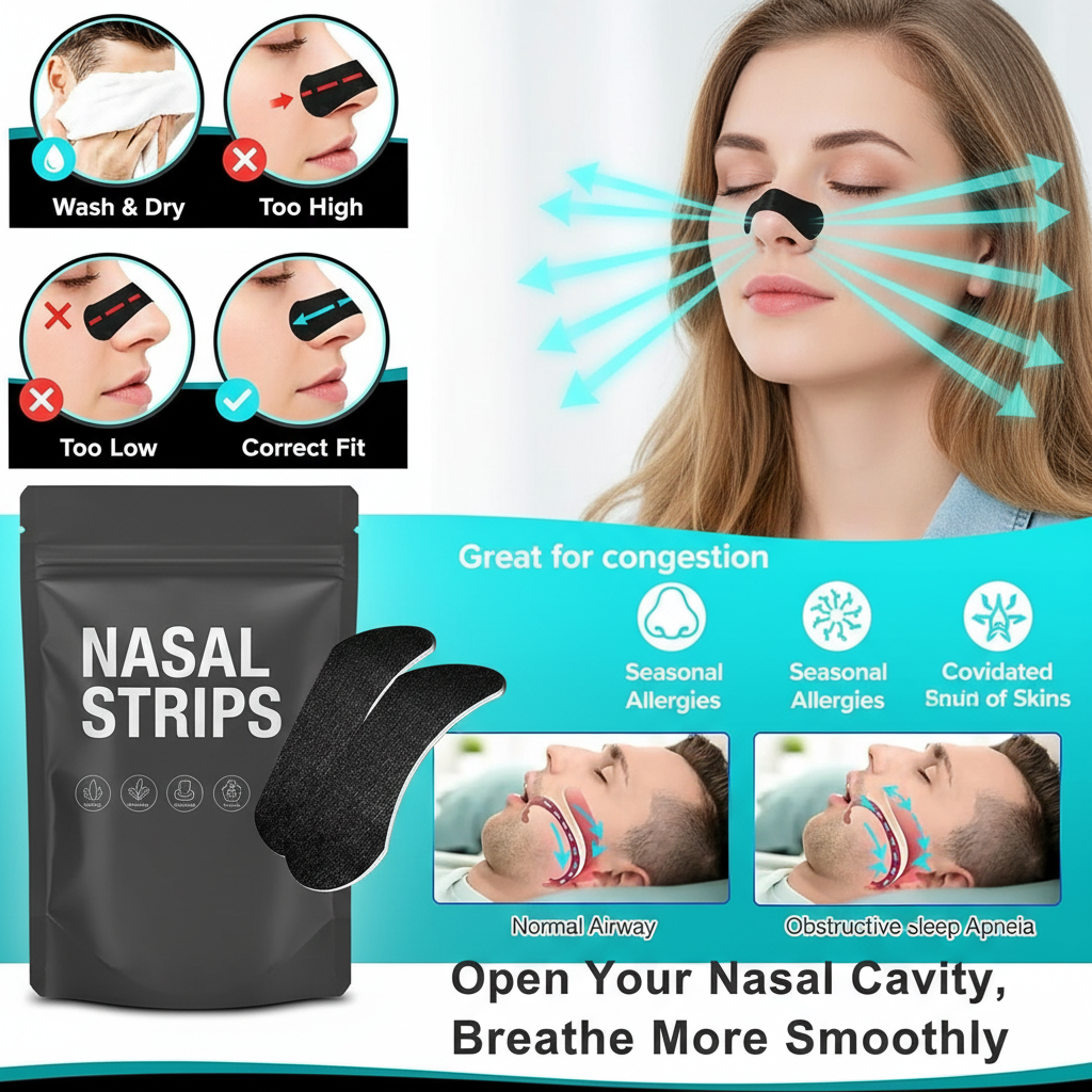 Anti-Snoring Nasal Strips - 30, 90 or 150 Pack