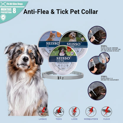 Seisso Dog & Cat Anti-Flea And Tick Collars - Waterproof