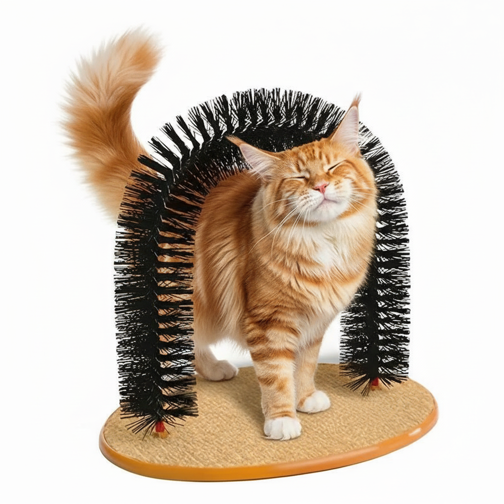 Self-Grooming Interactive Cat Arch Scratcher