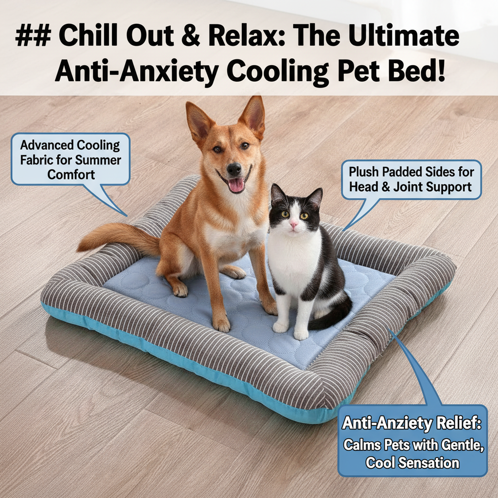 Plush Ice Silk Pet Cooling Anti-Anxiety Mat