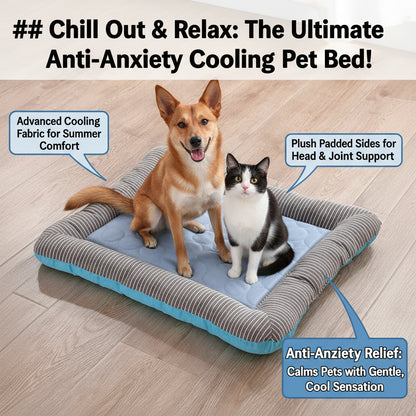 Plush Ice Silk Pet Cooling Anti-Anxiety Mat