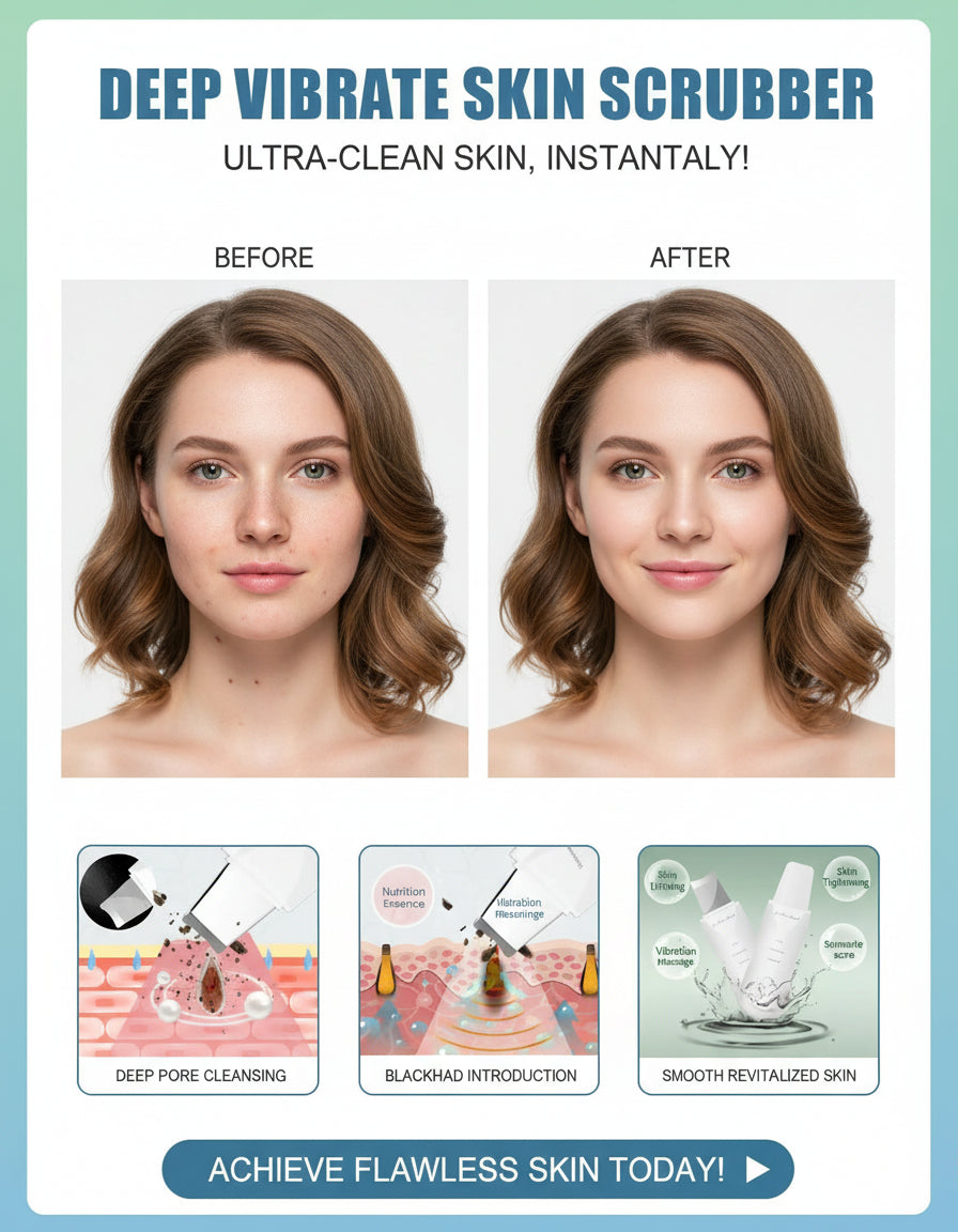 Ultrasonic Skin Deep Pore Vibrating Blackhead Scrubber