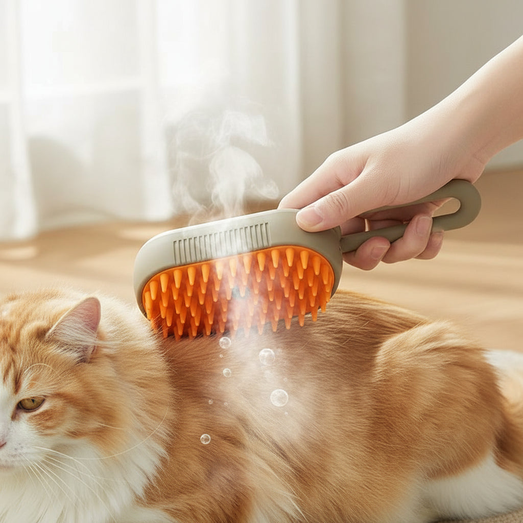 3-in-1 Steam Pet Brush - Steam Grooming
