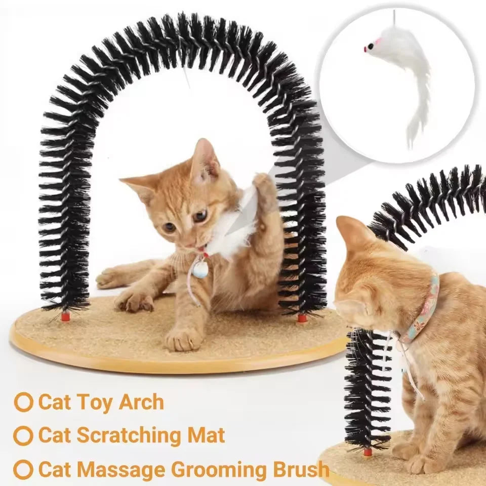 Self-Grooming Interactive Cat Arch Scratcher