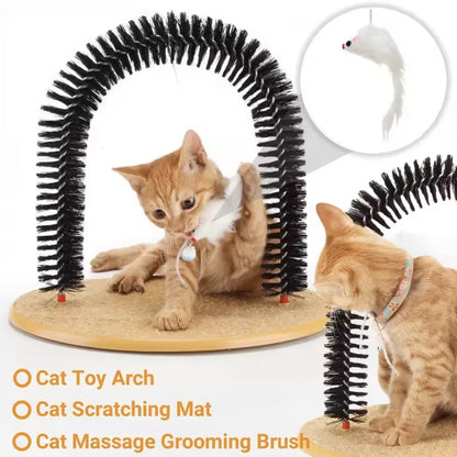 Self-Grooming Interactive Cat Arch Scratcher