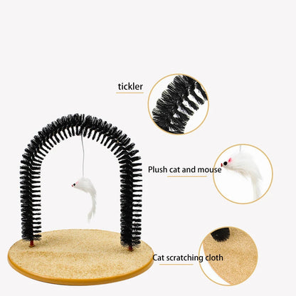 Self-Grooming Interactive Cat Arch Scratcher