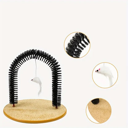 Self-Grooming Interactive Cat Arch Scratcher