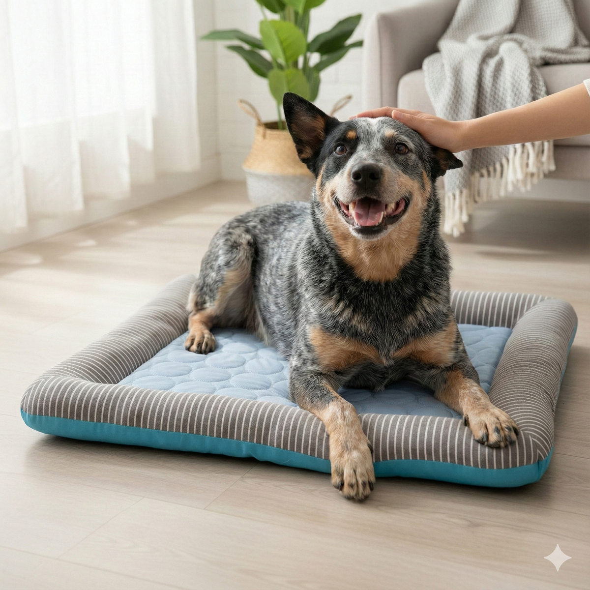 Plush Ice Silk Pet Cooling Anti-Anxiety Mat