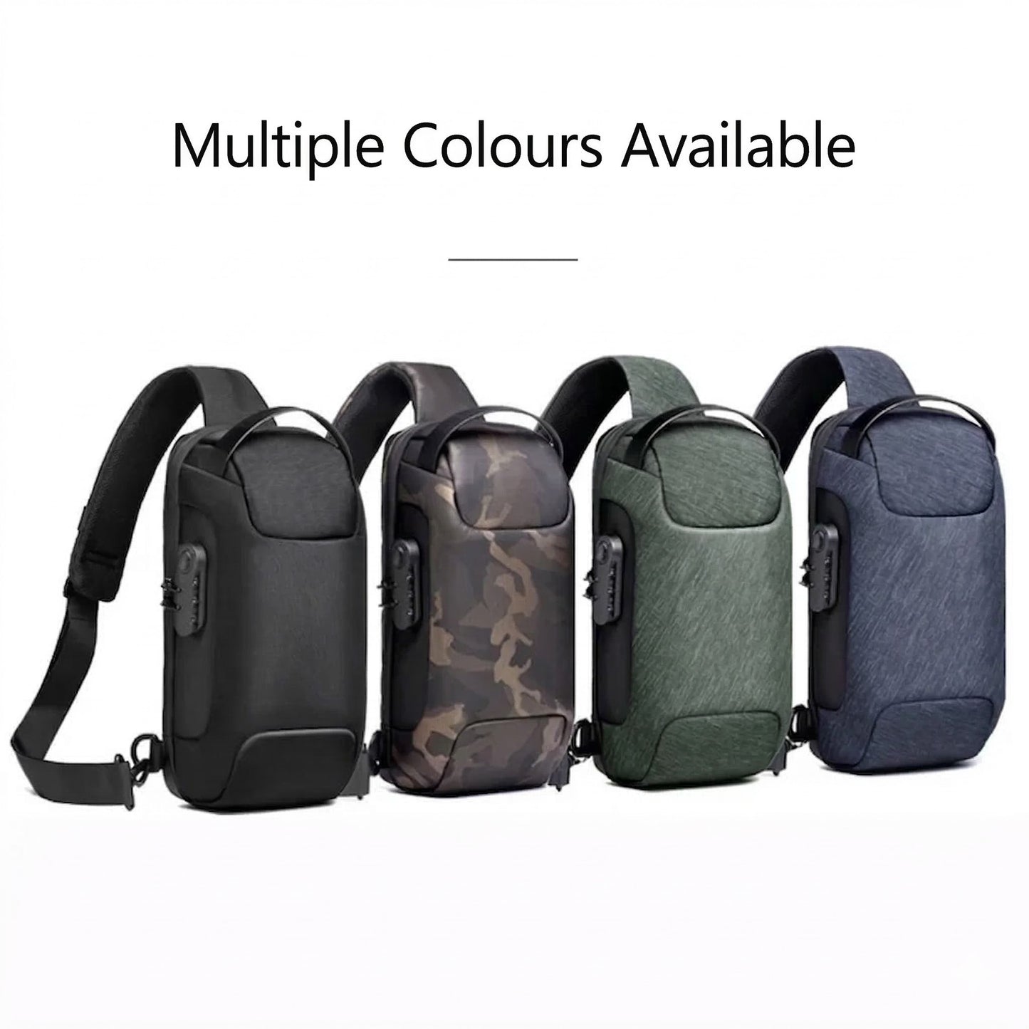 Anti-Theft Crossbody Travel Bag - Pickpocket-Proof Sling with USB Charging