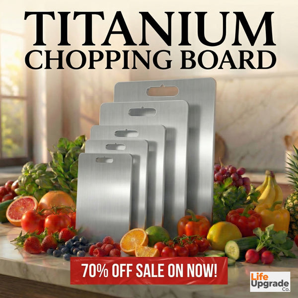 Titanium Cutting Boards - 100% Anti-Bacterial, Germ-Proof & Dishwasher-Safe