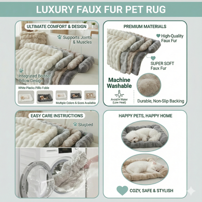 Waterproof Faux Fur Pet Rug