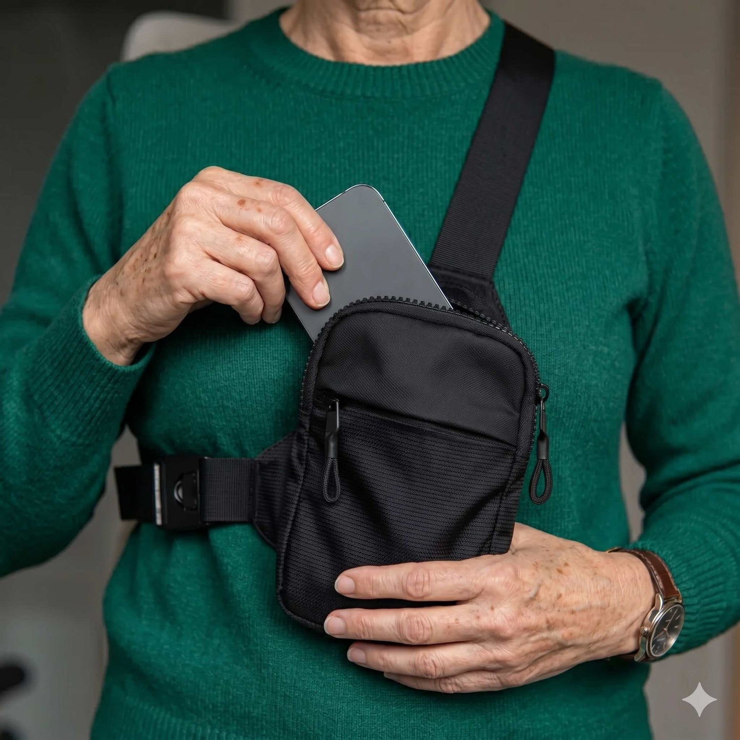 Anti-Theft Crossbody Travel Sling Bag - RFID Blocking & Weatherproof