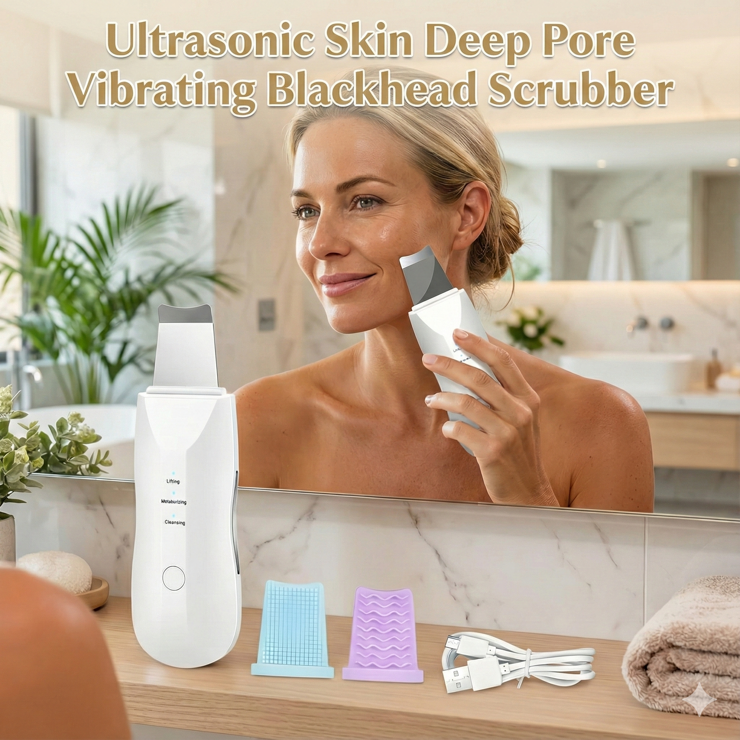 Ultrasonic Skin Deep Pore Vibrating Blackhead Scrubber