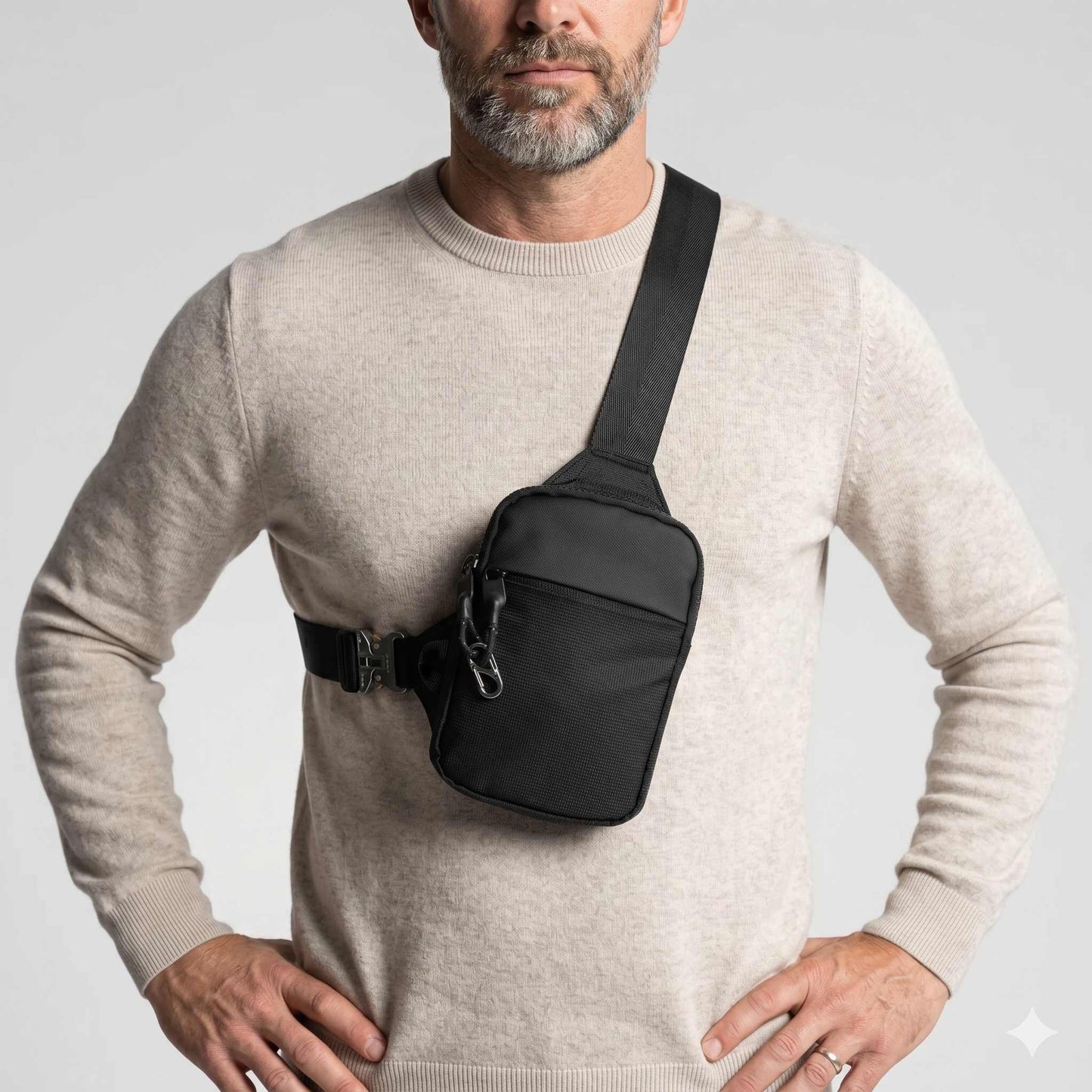 Anti-Theft Crossbody Travel Sling Bag - RFID Blocking & Weatherproof