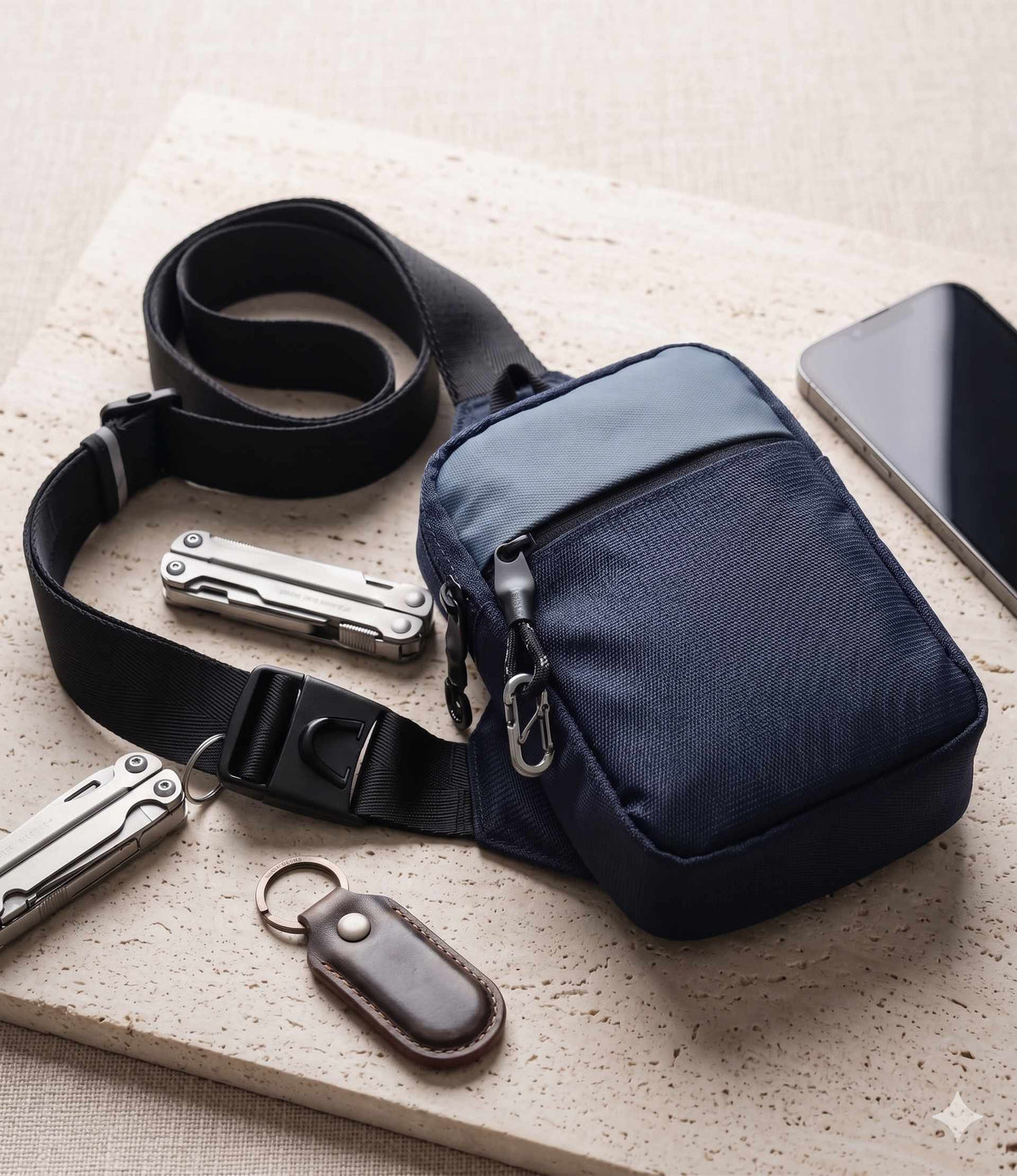 Anti-Theft Crossbody Travel Sling Bag - RFID Blocking & Weatherproof