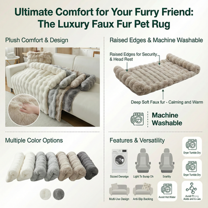 Waterproof Faux Fur Pet Rug