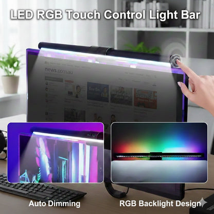 Desktop Monitor Light Bar – USB Powered, Auto-Dimming, Touch Control & RGB Colour Modes