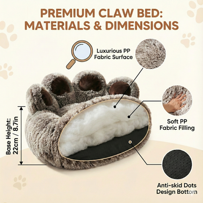 Luxury Claw Anti-Anxiety Plush Pet Bed