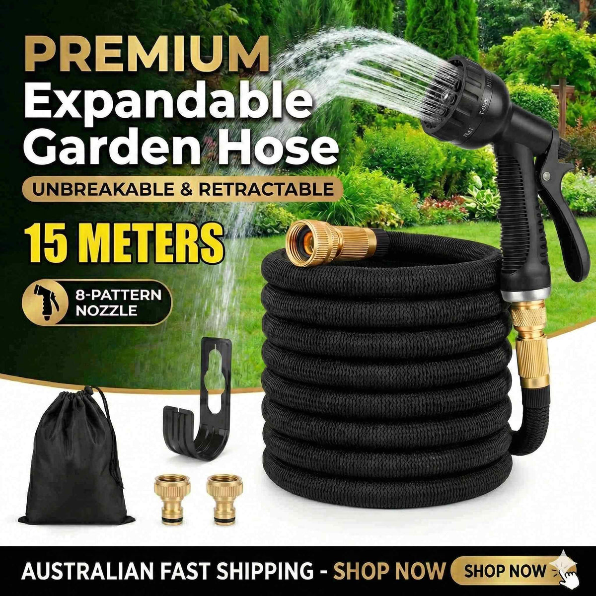 The Unbreakable Garden Hose - Un-Kinkable & Retraceable