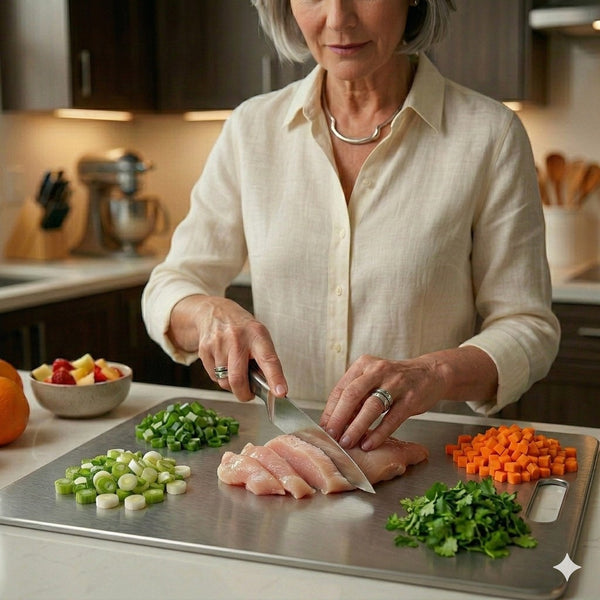 Titanium Cutting Boards - 100% Anti-Bacterial, Germ-Proof & Dishwasher-Safe