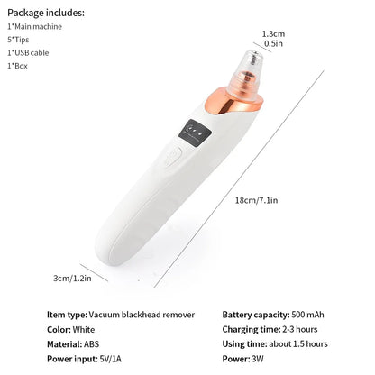 Electric Blackhead Remover - Vacuum Suction Cleaner