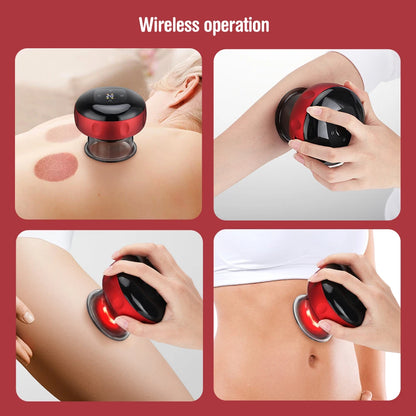 Smart Cupping Heating Massager - 6 or 12 Speed - LED & LCD