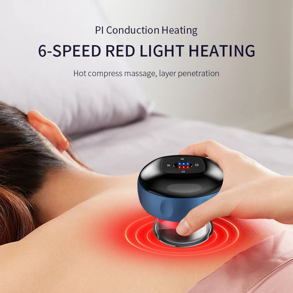 Smart Cupping Heating Massager - 6 or 12 Speed - LED & LCD