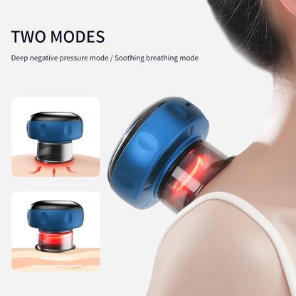 Smart Cupping Heating Massager - 6 or 12 Speed - LED & LCD