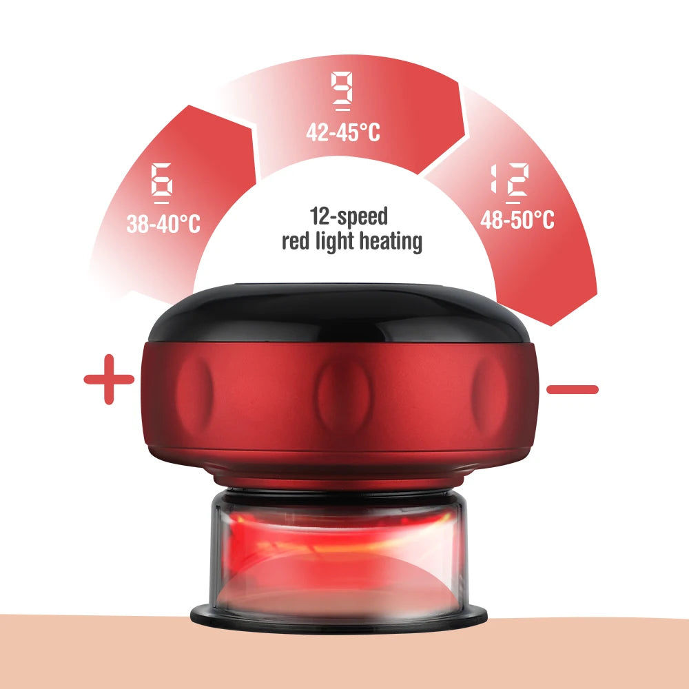 Smart Cupping Heating Massager - 6 or 12 Speed - LED & LCD