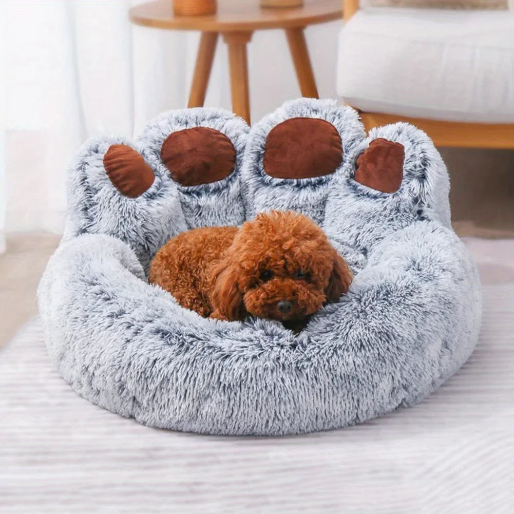 Luxury Claw Anti-Anxiety Plush Pet Bed