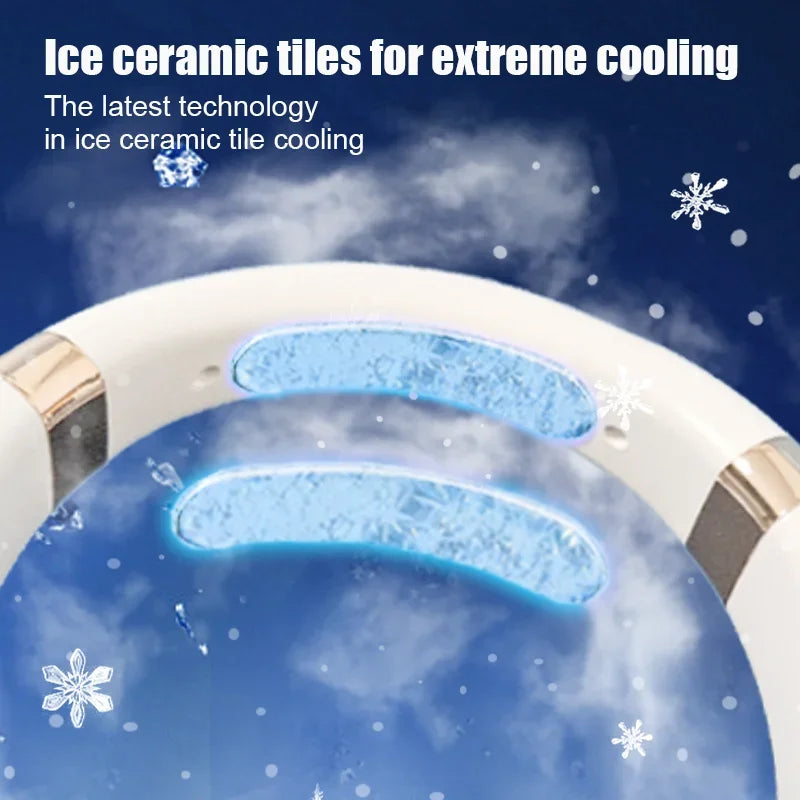 Portable Neck Fan – 5-Speed Hands-Free Cooling - USB Rechargeable & Fast Charging