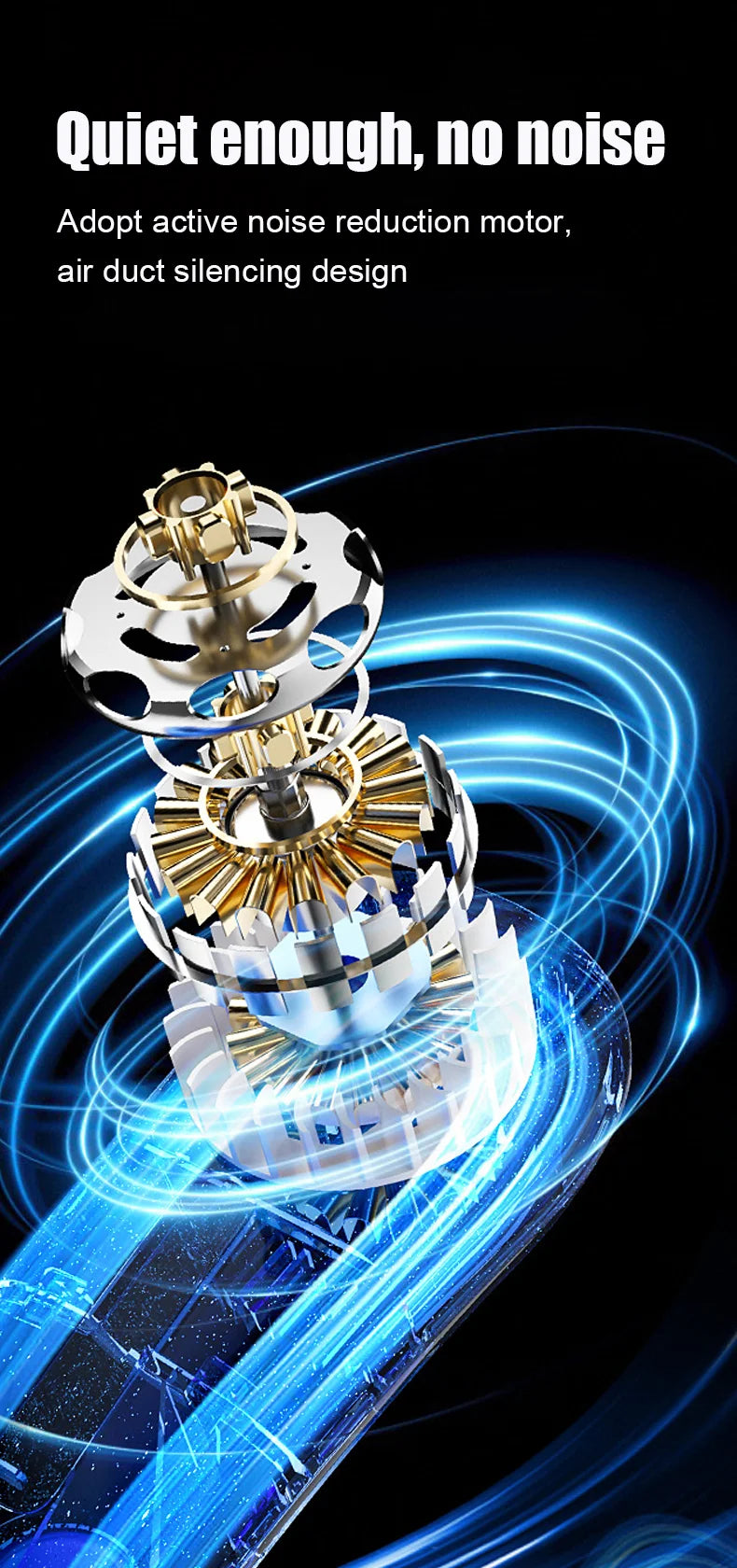 Portable Neck Fan – 5-Speed Hands-Free Cooling - USB Rechargeable & Fast Charging