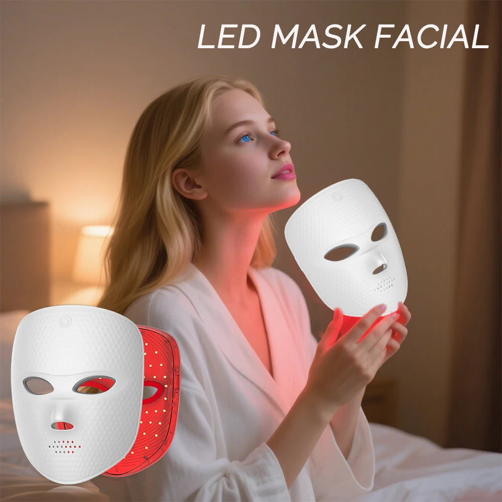 7-Color LED Facial Mask – Rechargeable Photon Light Therapy