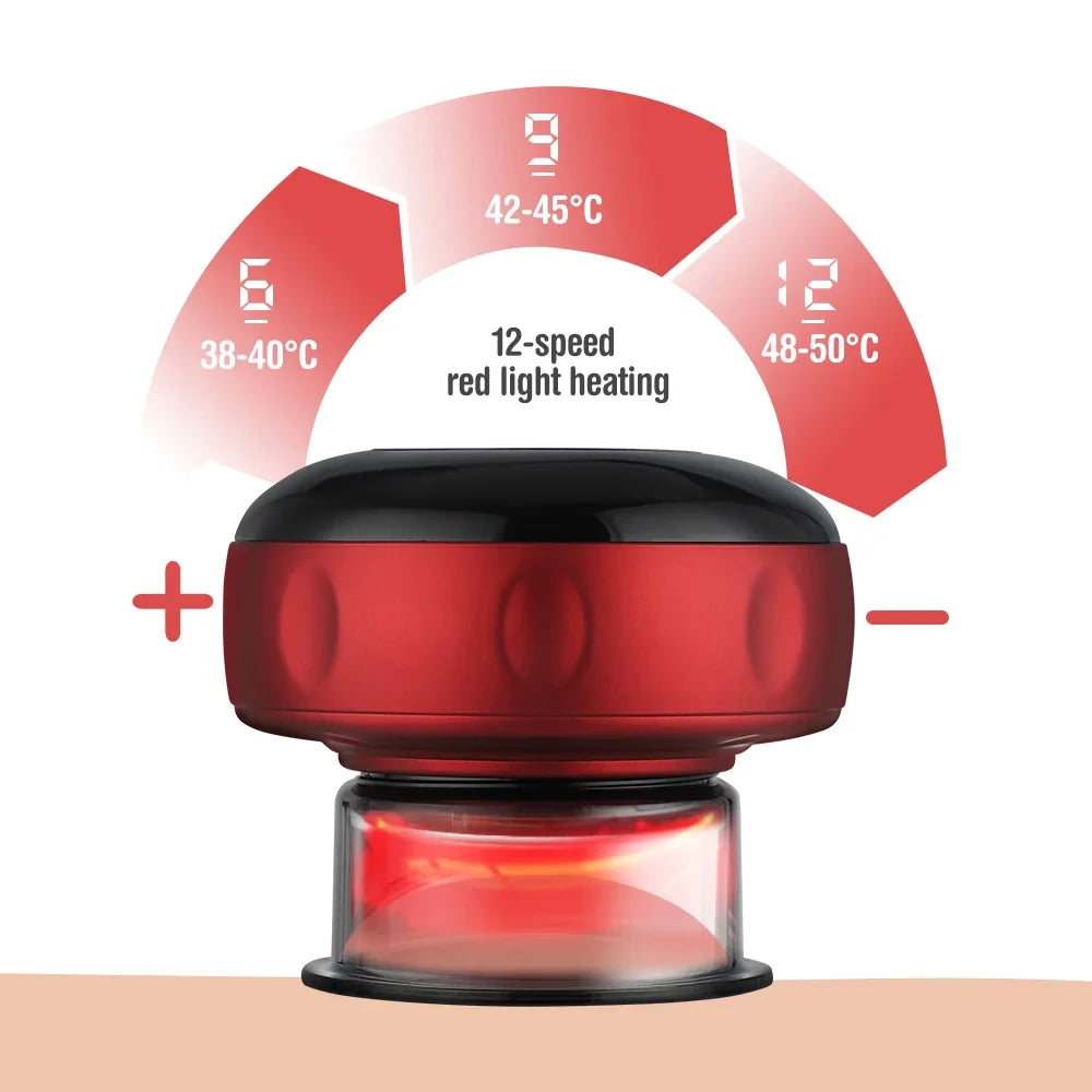 Smart Cupping Heating Massager - 6 or 12 Speed - LED & LCD