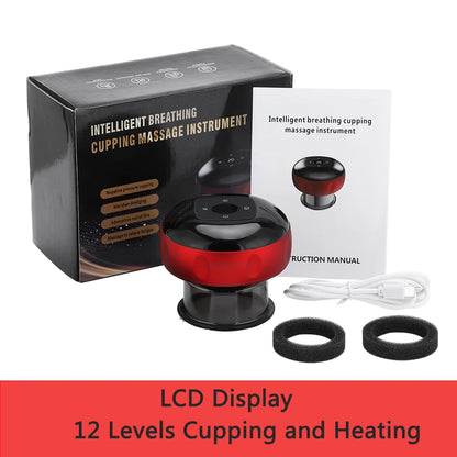 Smart Cupping Heating Massager - 6 or 12 Speed - LED & LCD