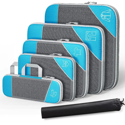 Premium Compression Packing Cubes Set (6pcs)| Travel Luggage Organisers & Space Savers