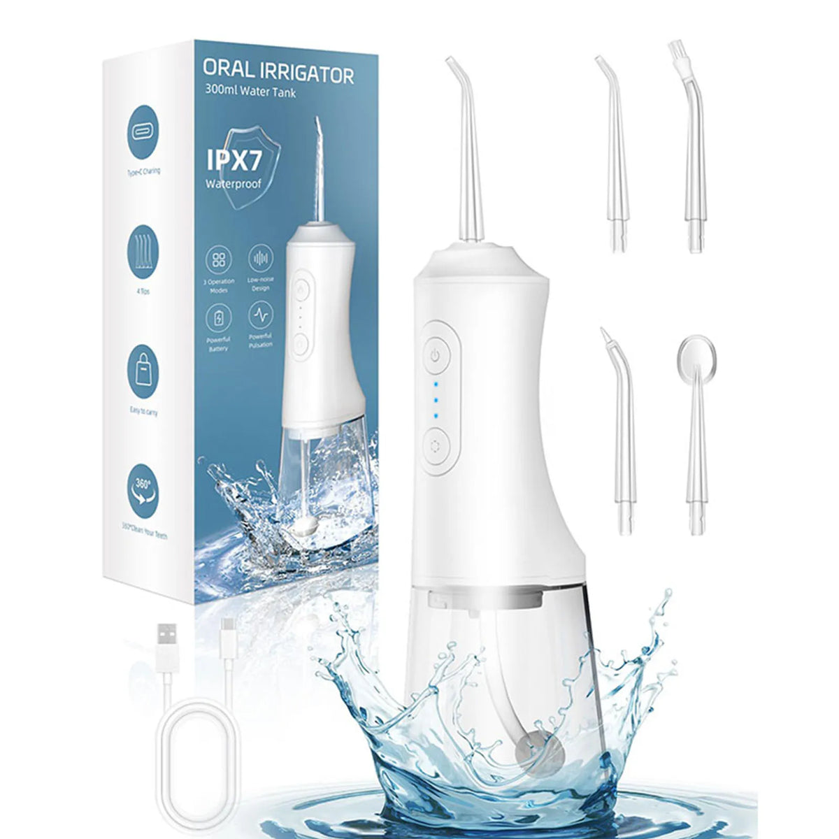 Rechargeable Cordless Teeth & Gum Water Flosser