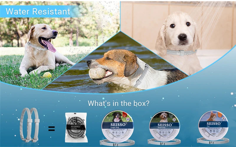 Seisso Dog & Cat Anti-Flea And Tick Collars - Waterproof