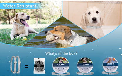 Seisso Dog & Cat Anti-Flea And Tick Collars - Waterproof