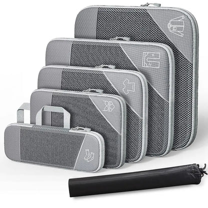 Premium Compression Packing Cubes Set (6pcs)| Travel Luggage Organisers & Space Savers