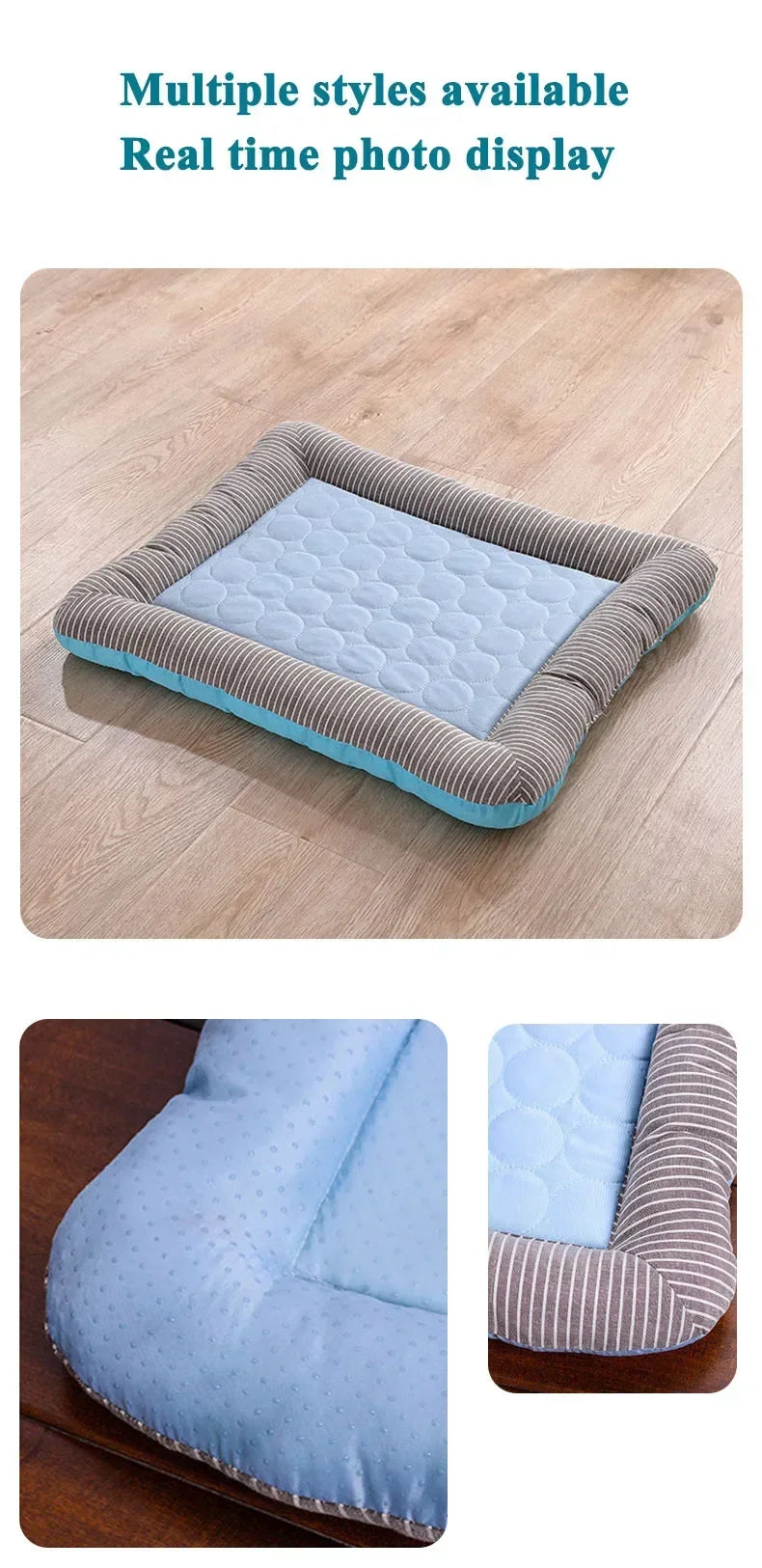 Plush Ice Silk Pet Cooling Anti-Anxiety Mat
