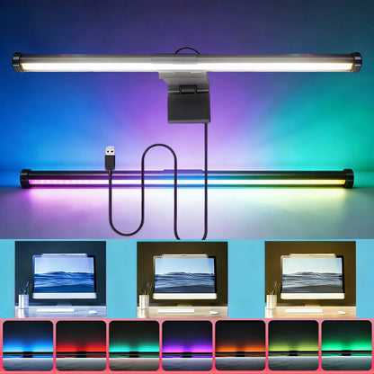 Desktop Monitor Light Bar – USB Powered, Auto-Dimming, Touch Control & RGB Colour Modes