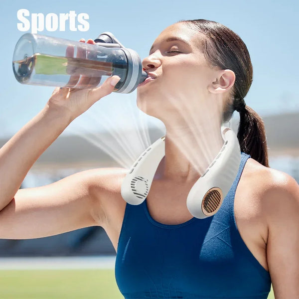 Portable Neck Fan – 5-Speed Hands-Free Cooling - USB Rechargeable & Fast Charging